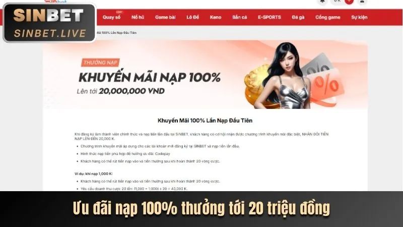 Giới hạn Gửi tiền